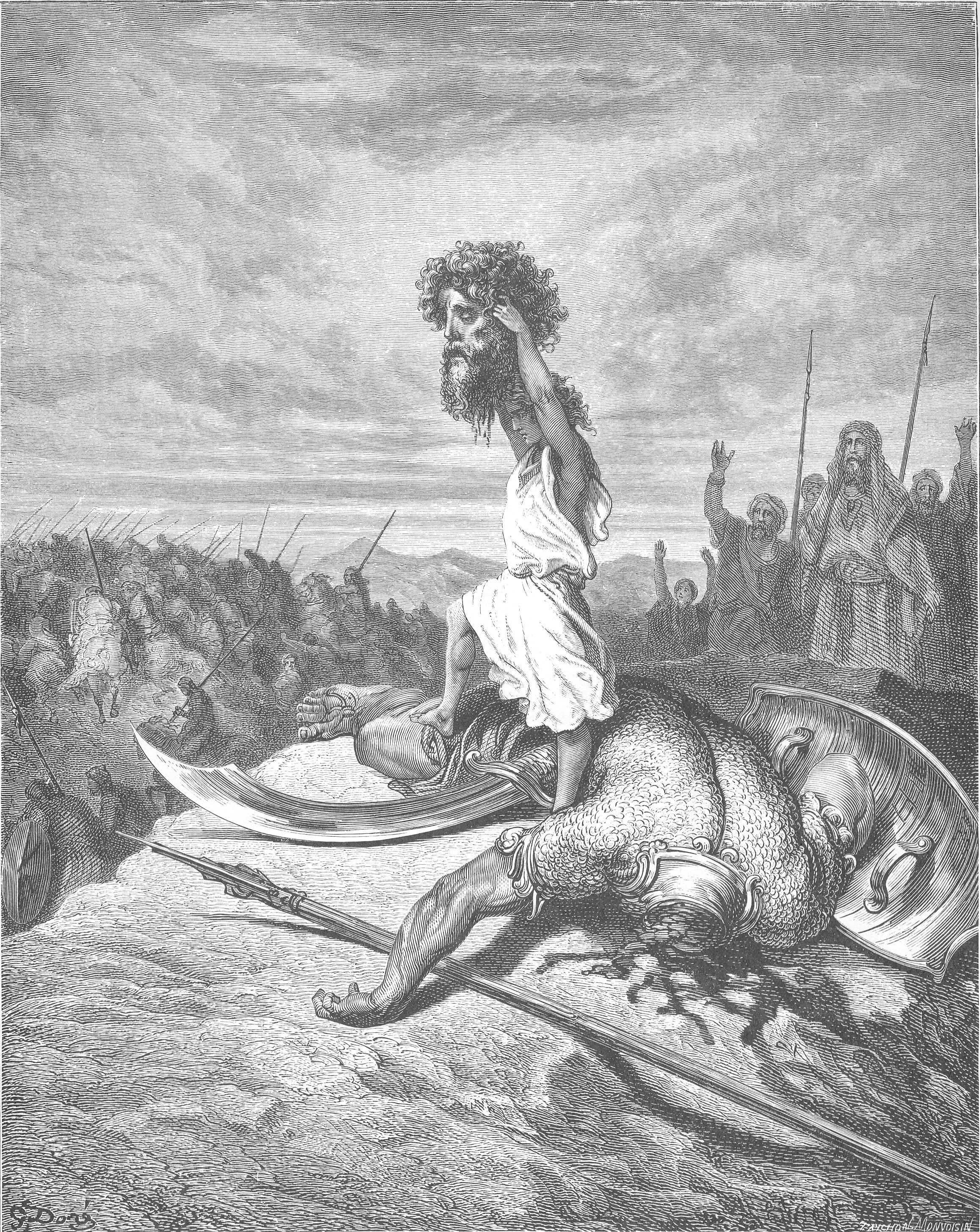 David Slays Goliath by Gustave Doré