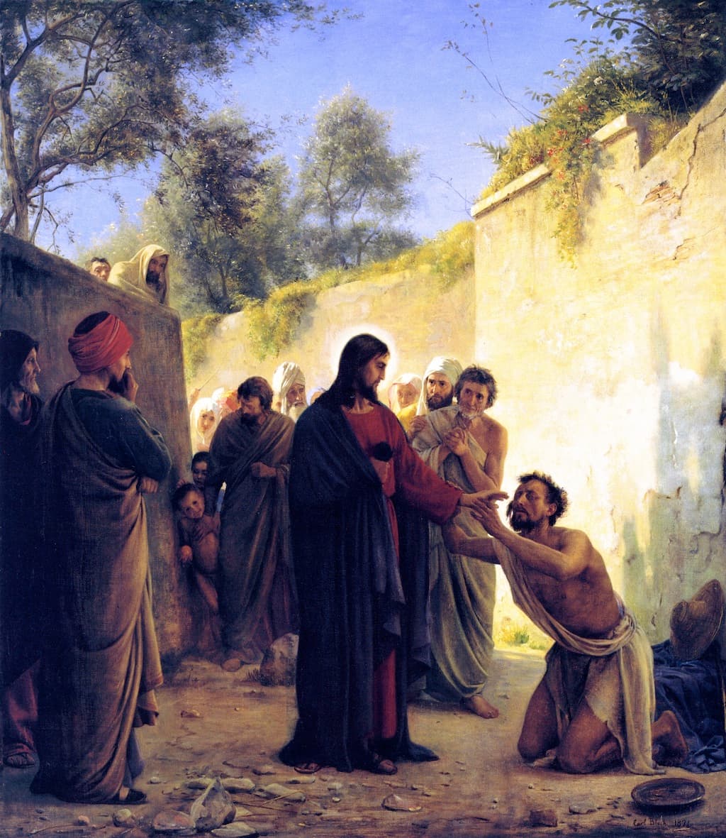 The Healing of the Blind Man by Carl Bloch