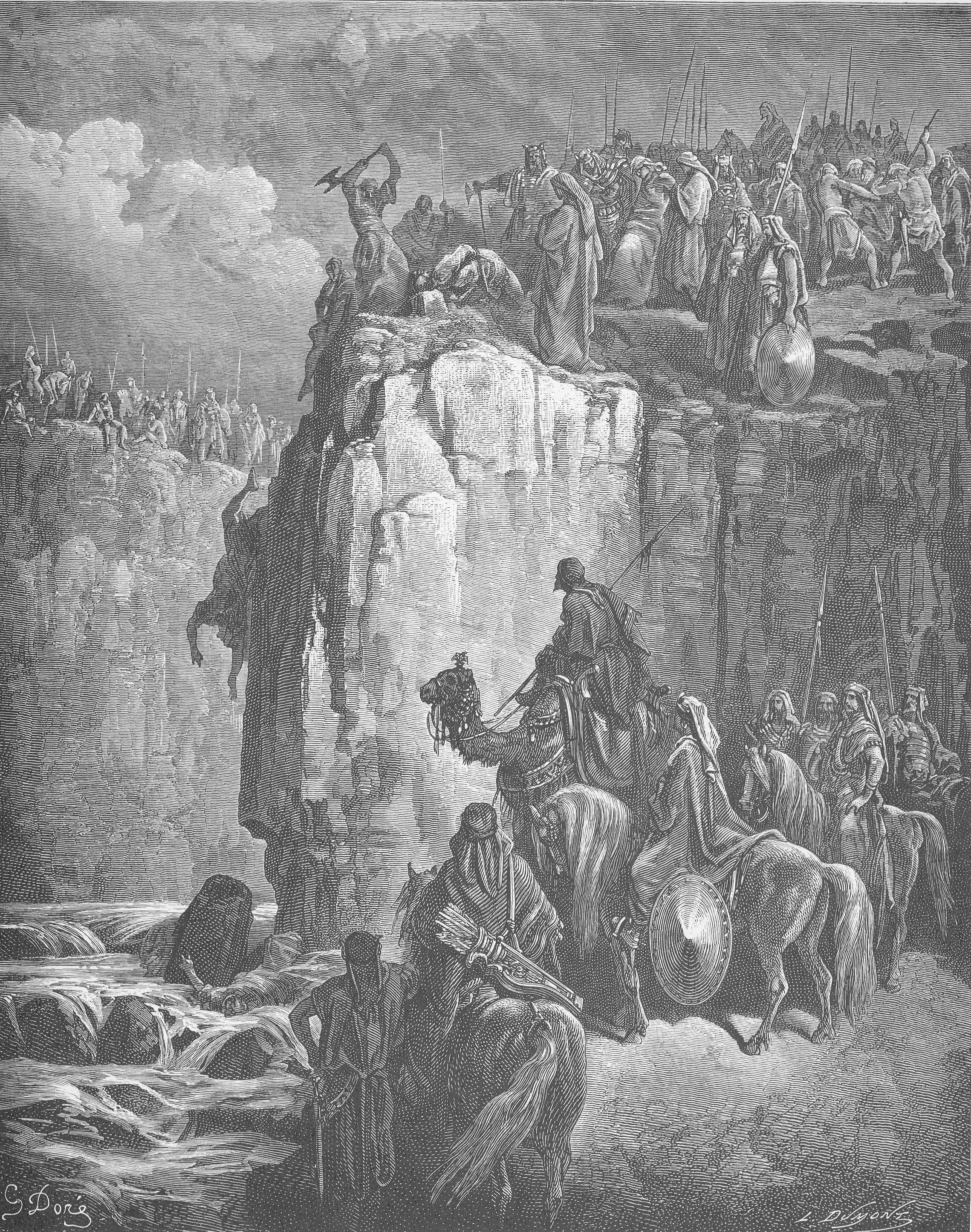 The Prophets of Baal Are Slaughtered by Gustave Doré