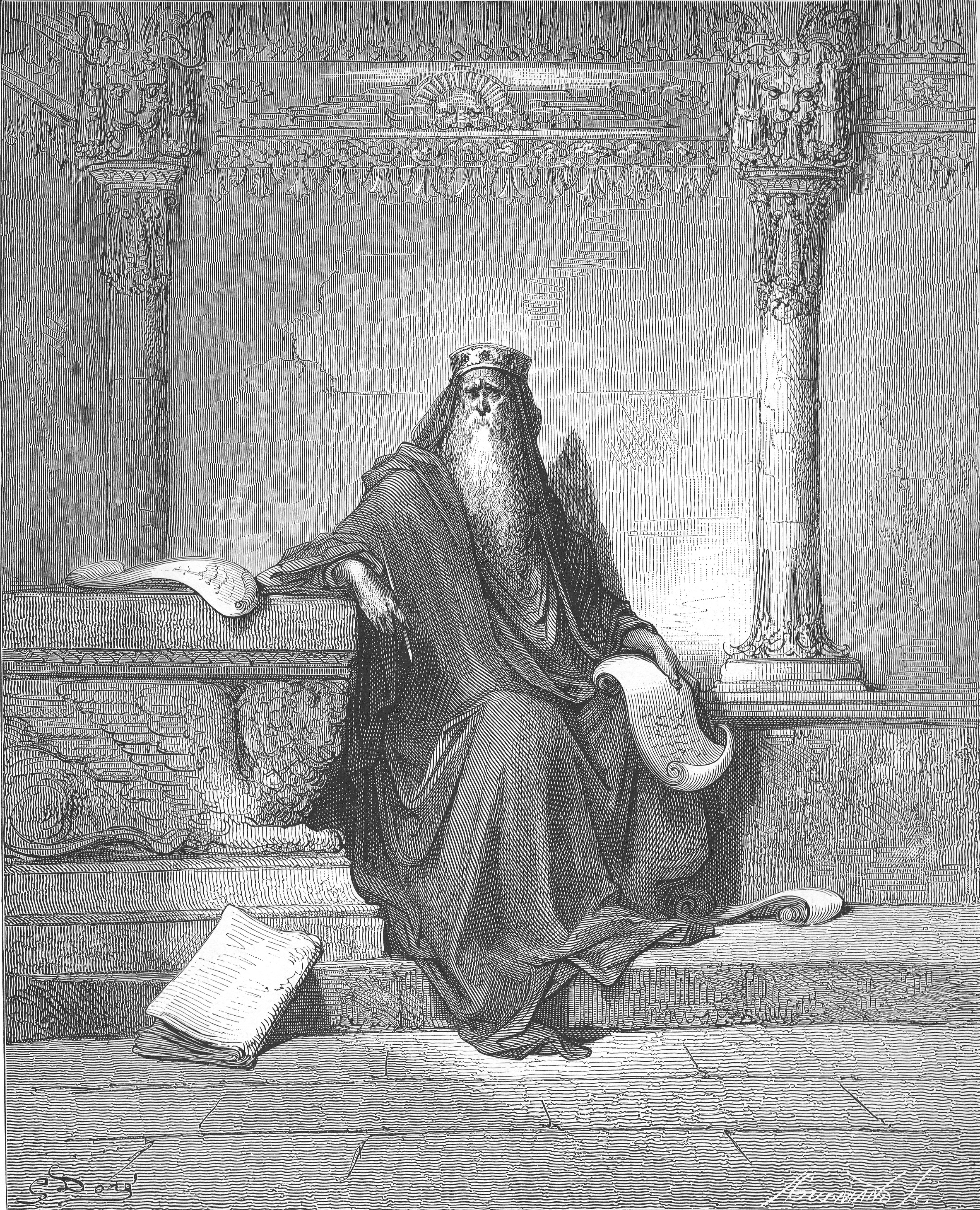 King Solomon in Old Age by Gustave Doré