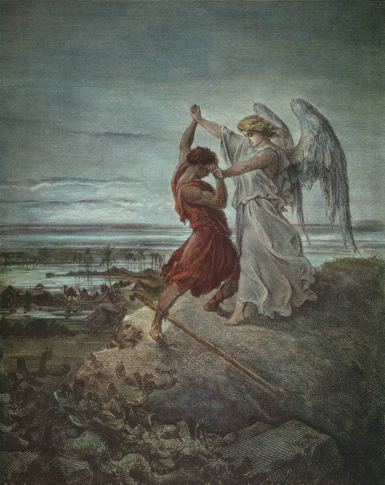 Jacob Wrestling with the Angel by Gustave Doré