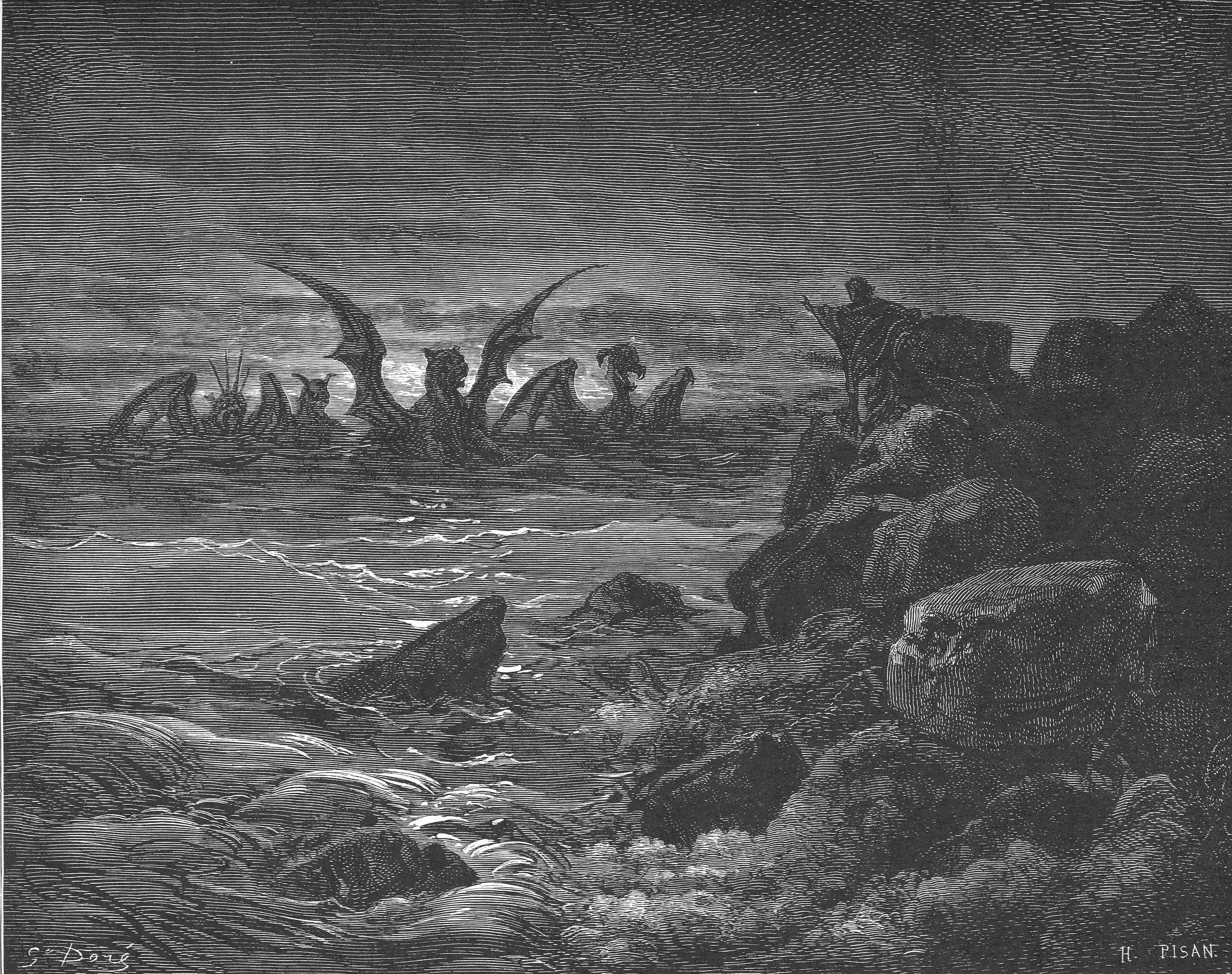Daniel's Vision of the Four Beasts by Gustave Doré