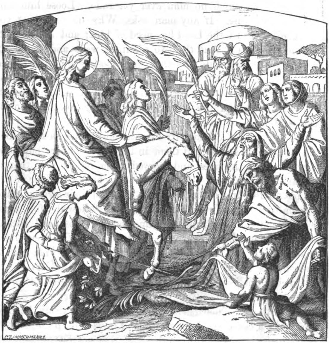 Jesus Entering Jerusalem by Gustave Doré