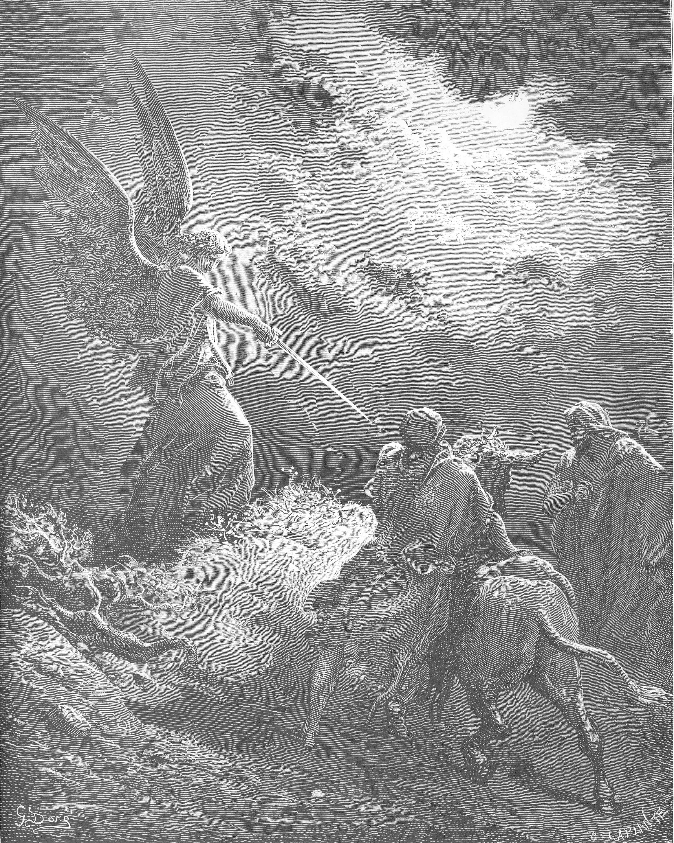 Balaam and the Angel by Gustave Doré