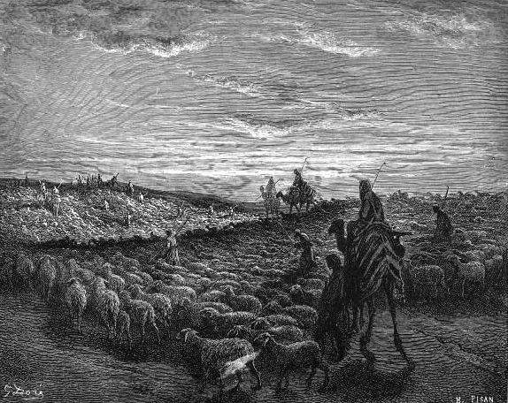 Abraham Journeying into the Land of Canaan by Gustave Doré