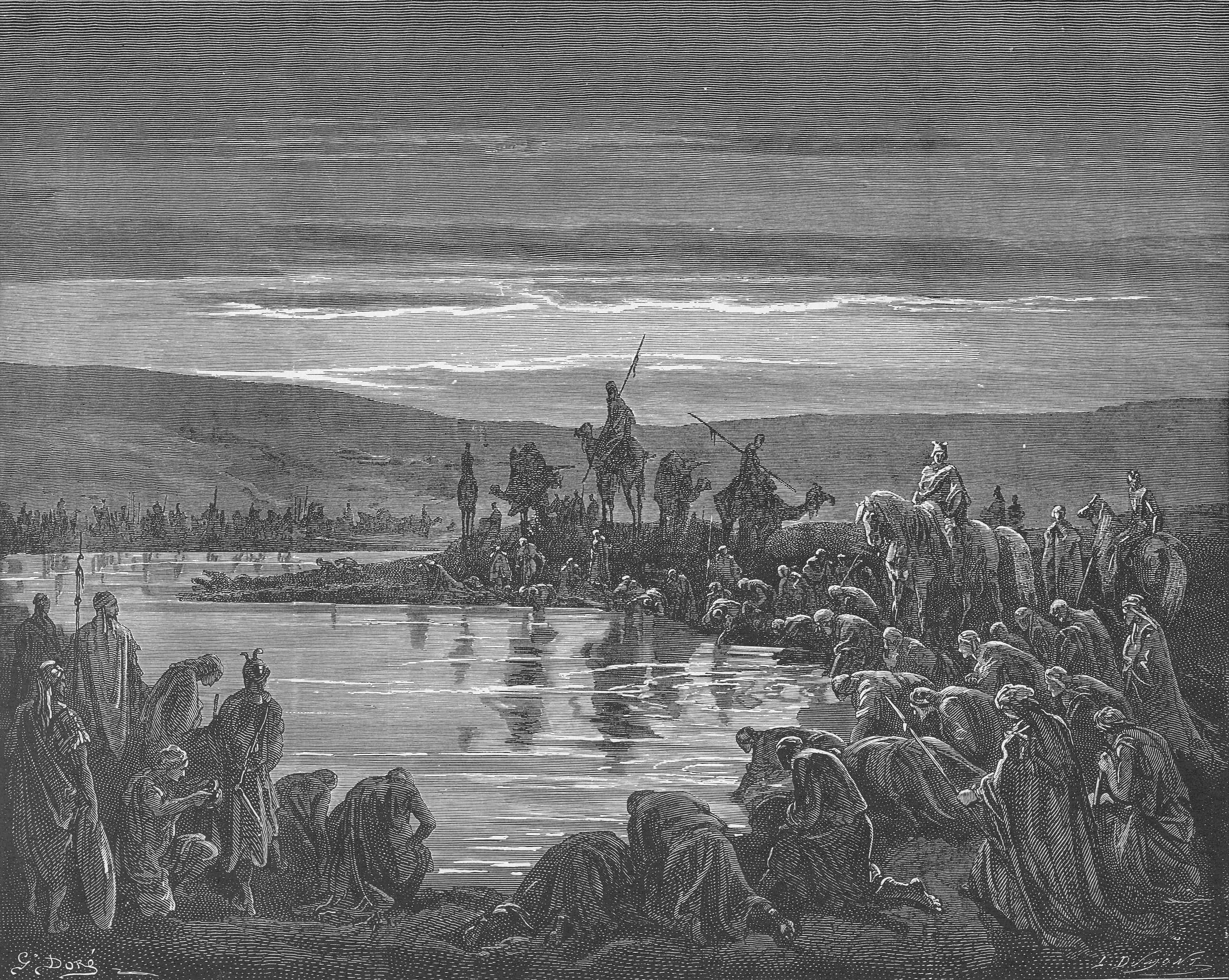 Gideon Choosing His Soldiers by Gustave Doré
