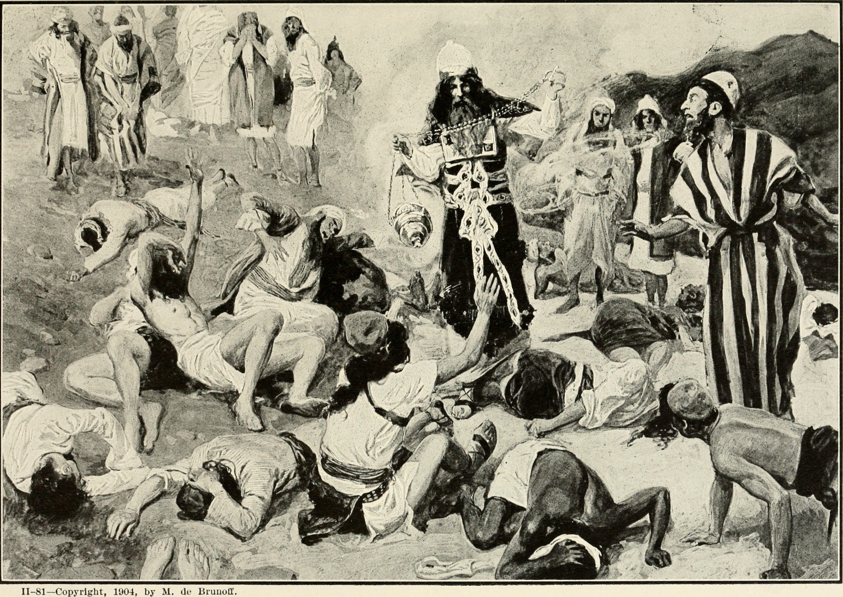 The Rebellion of Korah by Gustave Doré