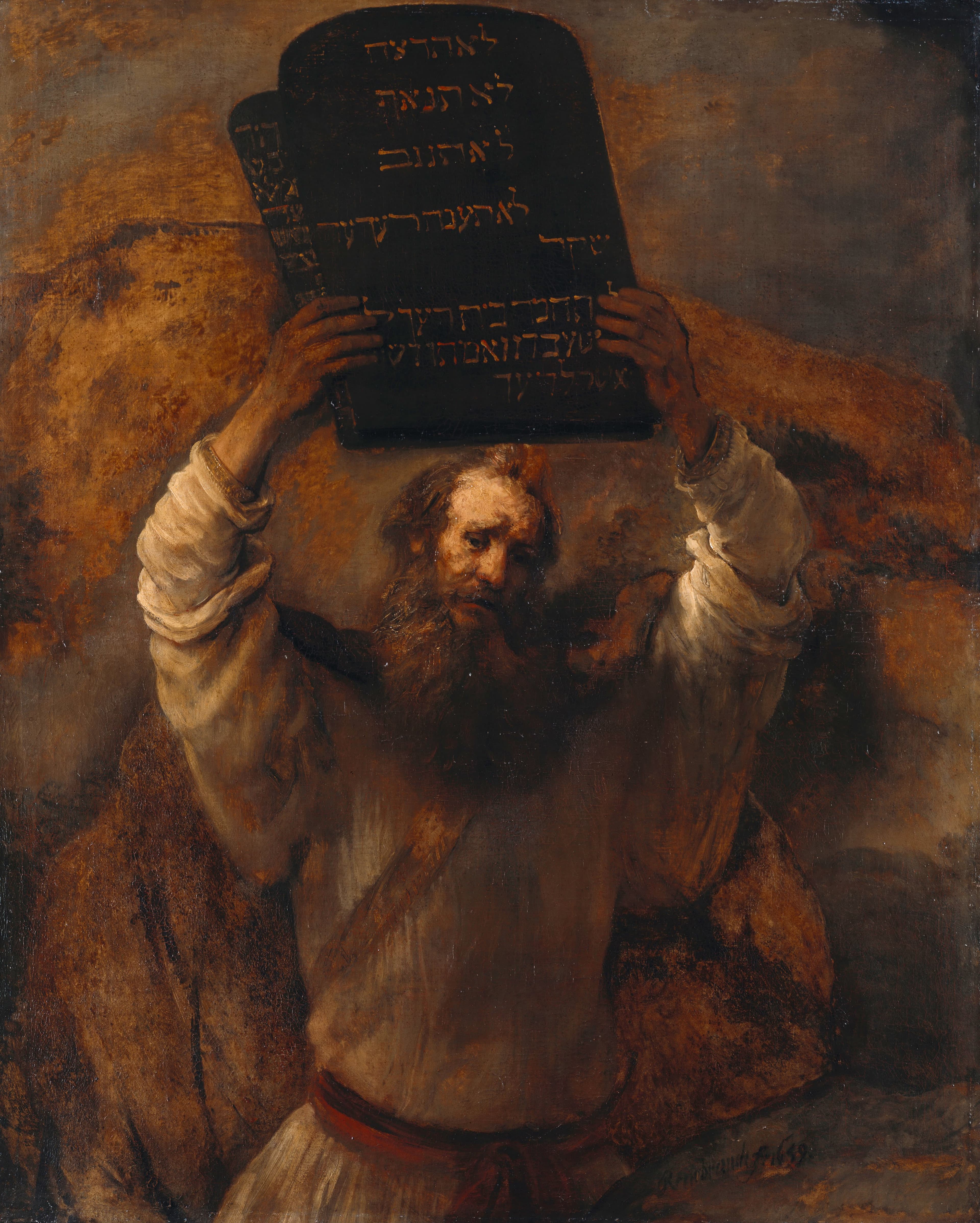 Moses Breaking the Tablets of the Law by Rembrandt