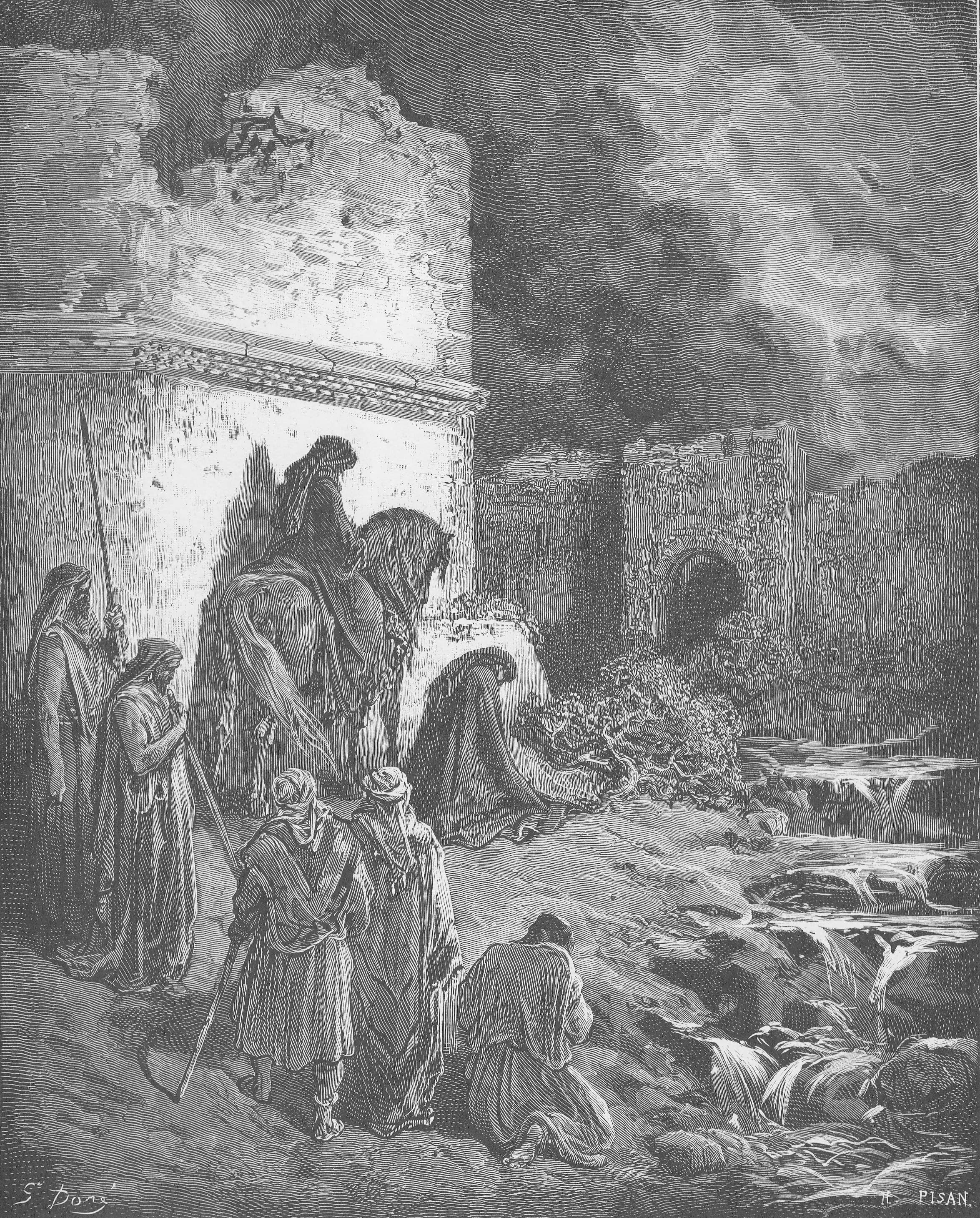 Nehemiah Views the Ruins of Jerusalem by Gustave Doré