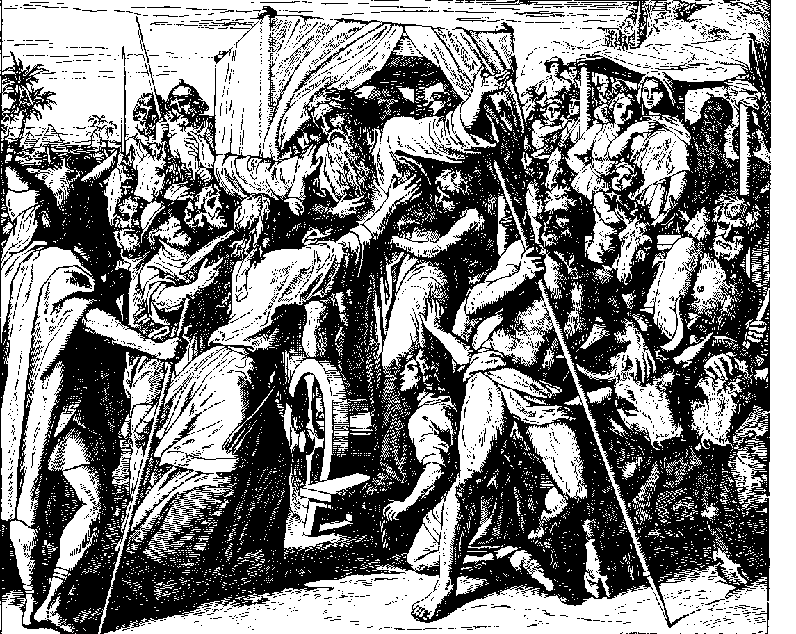 Levitical Priests Offering Sacrifice by Julius Schnorr von Carolsfeld