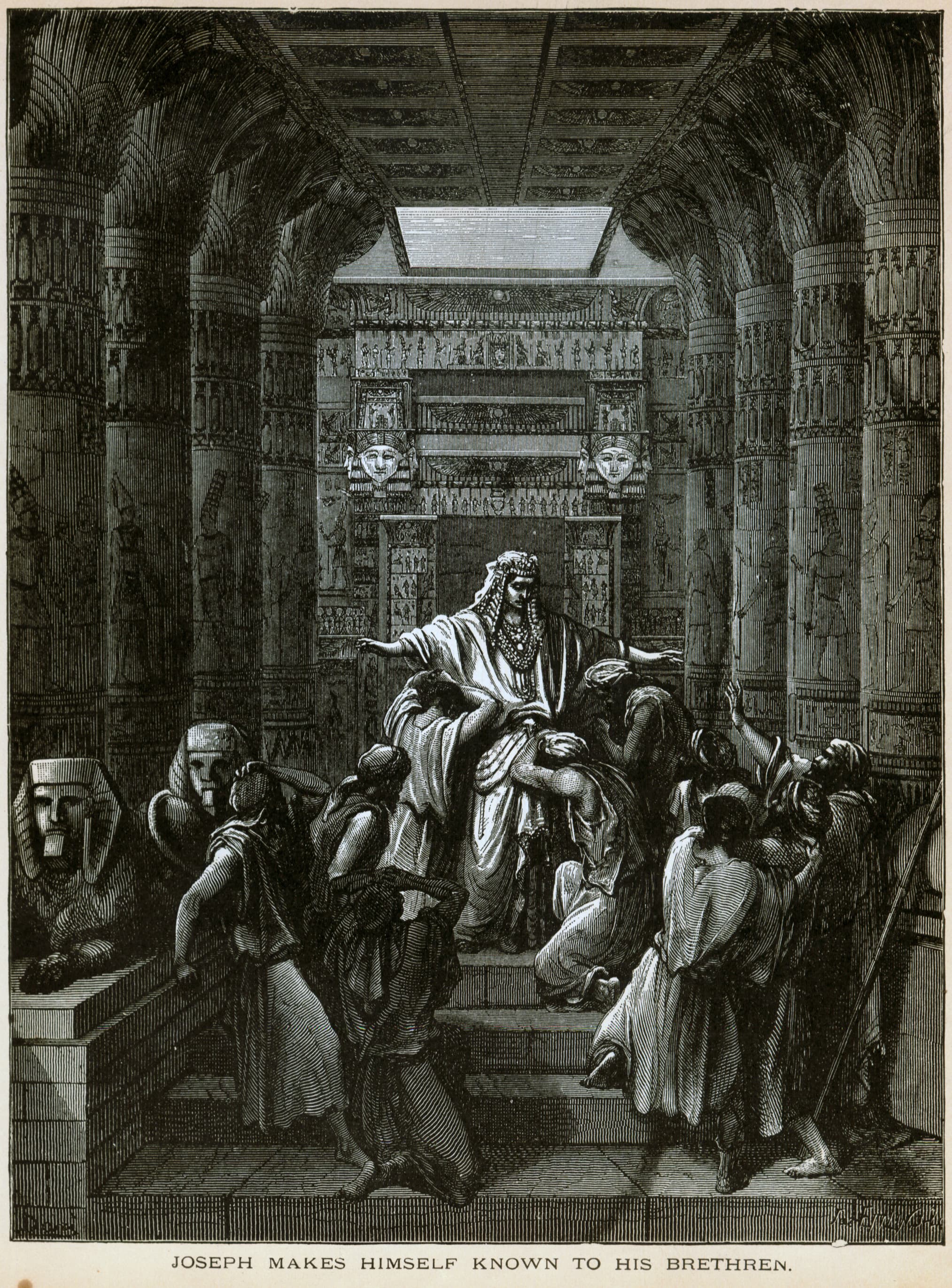 Joseph Makes Himself Known to His Brethren by Gustave Doré