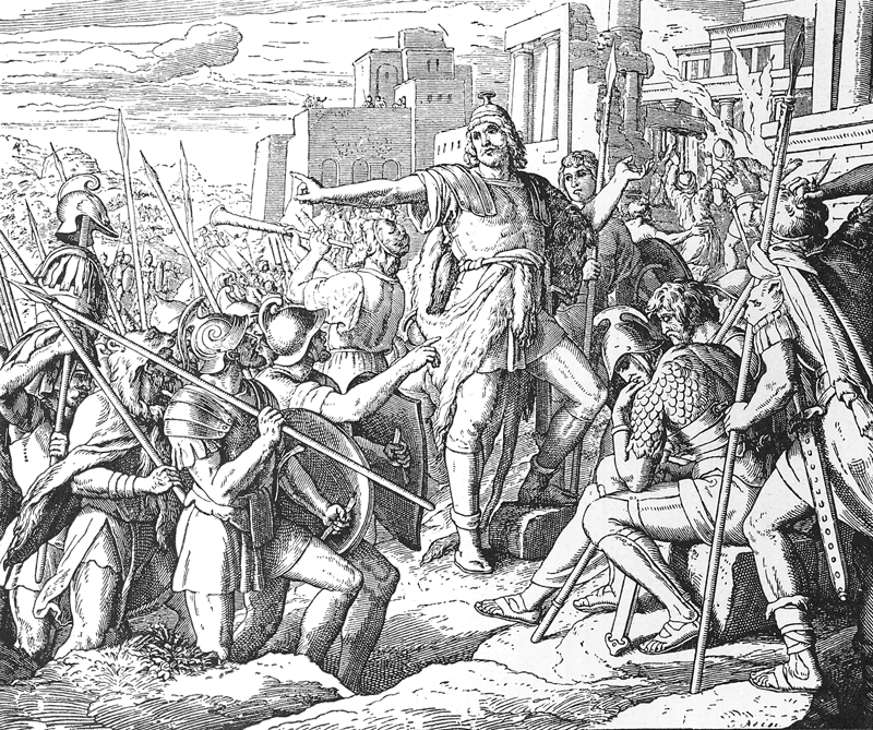 The Burning of Jerusalem by Julius Schnorr von Carolsfeld